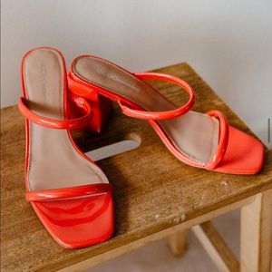 BCBG Patent Leather Block Heels